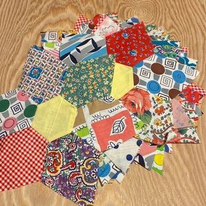 Vintage Star / Sun Pattern Quilt pieces